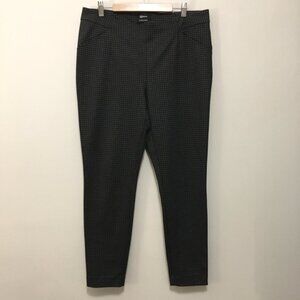 Black and Grey Houndstooth Modern Stretch Trouser Leggings